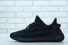 Чоловічі Кросівки Adidas Yeezy Boost 350 V2 Black / Адідас Ізі Буст 350 В2 Чорні (Повний Рефлектив), фото 3