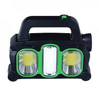 Ручний акумуляторний переносний ліхтар Hurry Bolt Hb-6169, Powerbank, сонячна батарея