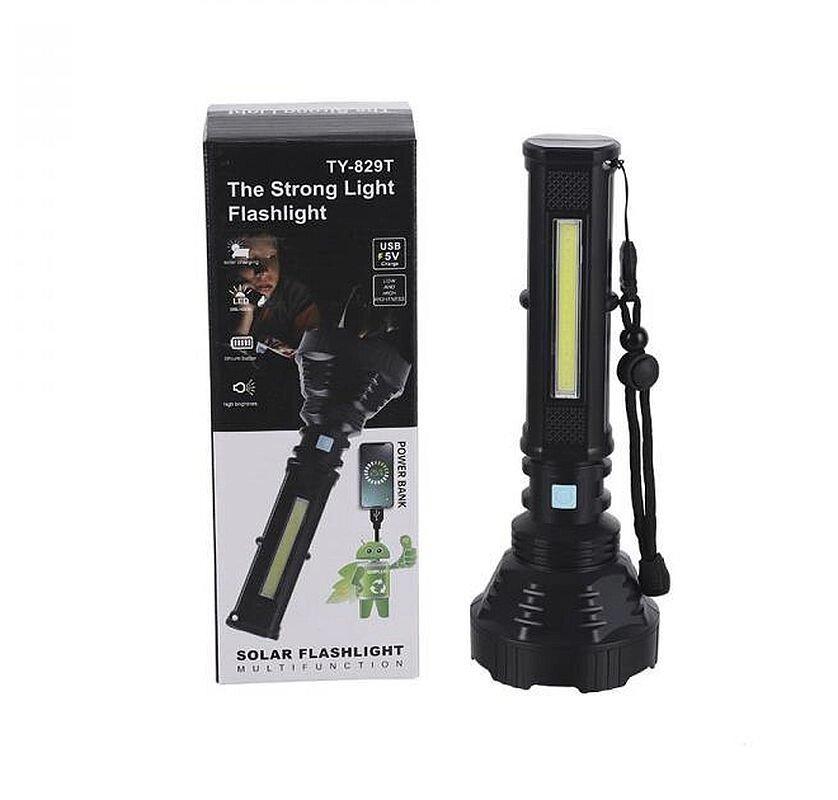 Ручний акумуляторний ліхтар Ty-829t, powerbank, фото 1