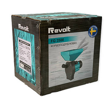Зернодробілка Revolt FG 3500 бункер 12 л 3,5 кВт, фото 4