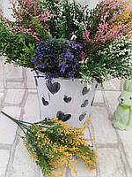 Букетик с мелкими цветами искусственный для декора, разніе цвета h-35 см