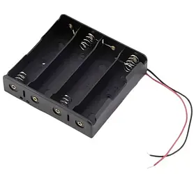 Відсік (тримач) (холдер)  для чотирьох акумулятору 18650 з дротами