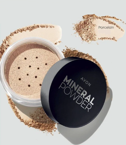 Мінеральна розсипчаста пудра для обличчя Фарфорова Porcelain, Mineral Powder Avon, 6 г