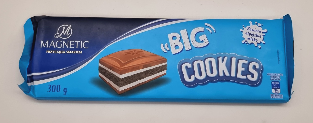 Молочний шоколад Magnetic Big Cookies 300 г Польща