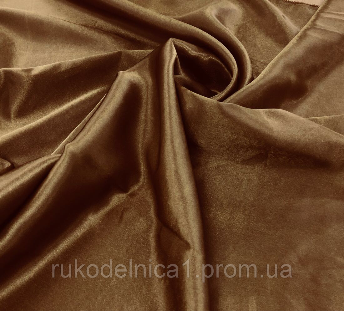 Креп-сатин бронза (ш. 150см) для платьев, блузок, украшения залов , костюмов - фото 1 - id-p203615412