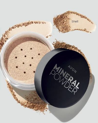 Мінеральна розсипчаста пудра для обличчя, Топлене молоко, Shell, Mineral Powder Avon, 6 г