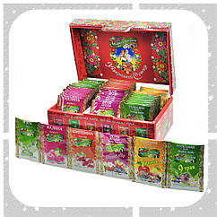 Подарунковий набір чаю в пакетиках Український сувенір Мудрість природи, 6 видів по 12 шт