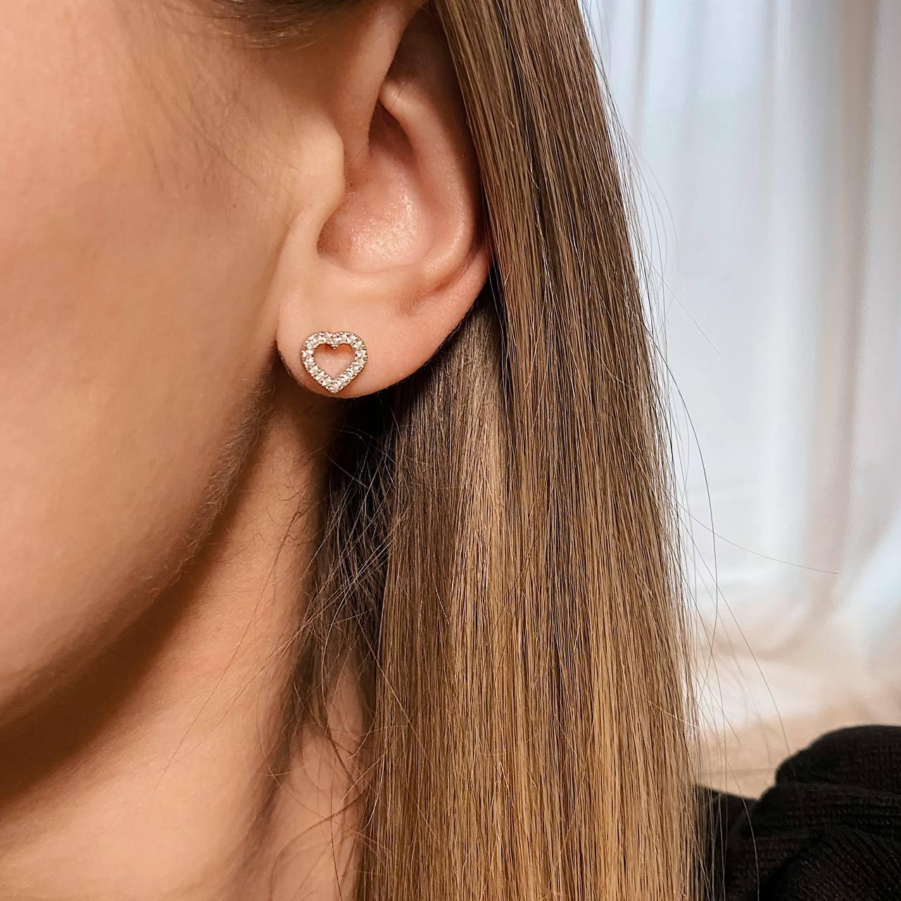 Срібні сережки Сердечка Ніжні