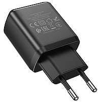 Мережевий зарядний пристрій Hoco N7 Speedy Dual port + кабель Micro-USB Black, фото 7