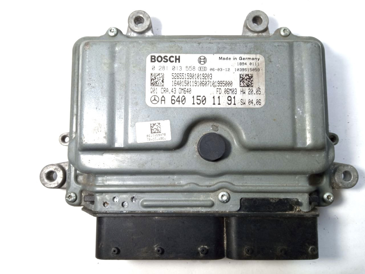 Електронний блок керування mercedes w169 0281013558 / A 640 150 11 91 / A6401501191