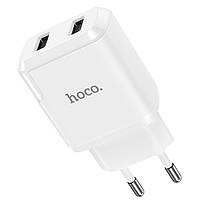 Мережевий зарядний пристрій Hoco N7 Speedy Dual port + кабель Micro-USB White, фото 4