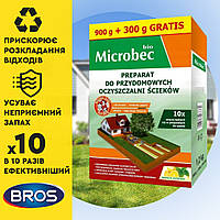 Очиститель для септика и выгребной ямы Bros Microbec 1200 г Microbec BIO в 10 раз больше бактерий