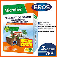 Microbec Ultra средство для выгребных ям и септиков Microbec с ароматом лимона 1200 г Bros микробек ультра