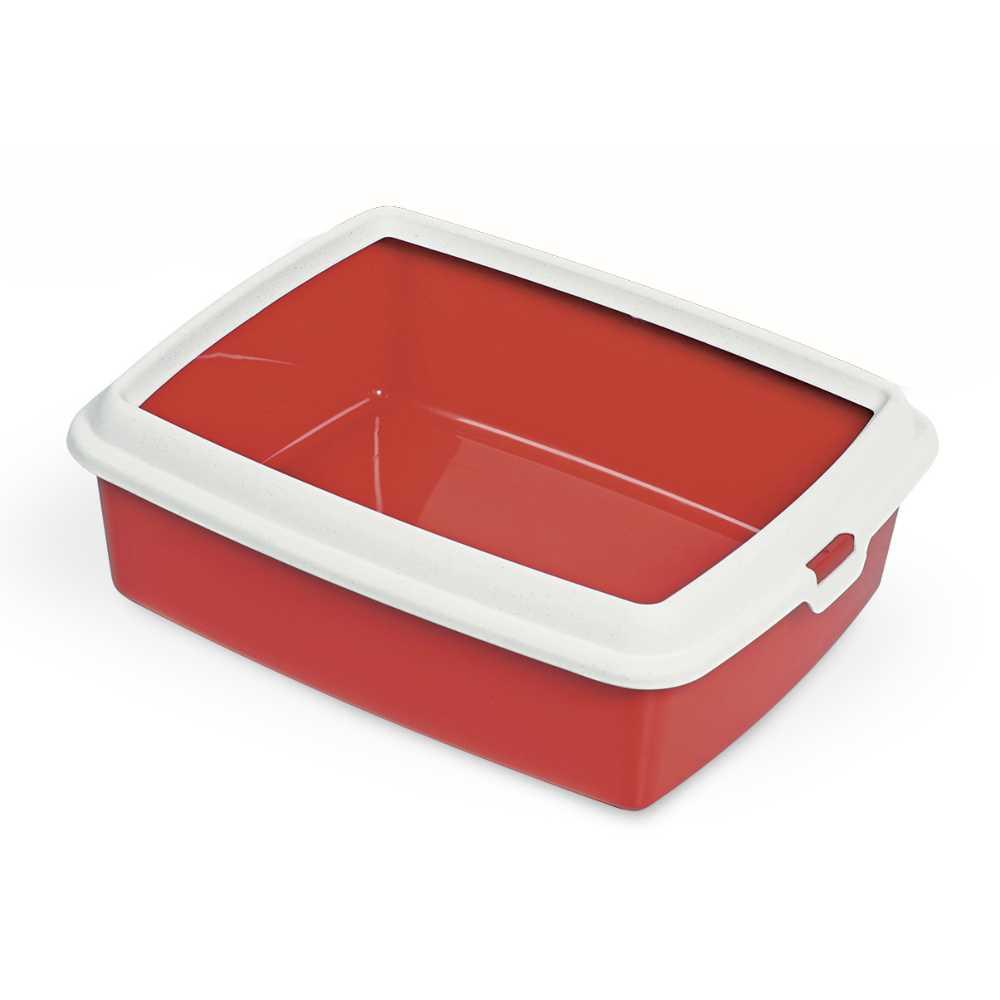 Туалет для кішок з рамкою HYDRA MAXI RED, 50x40x16,5 червоний