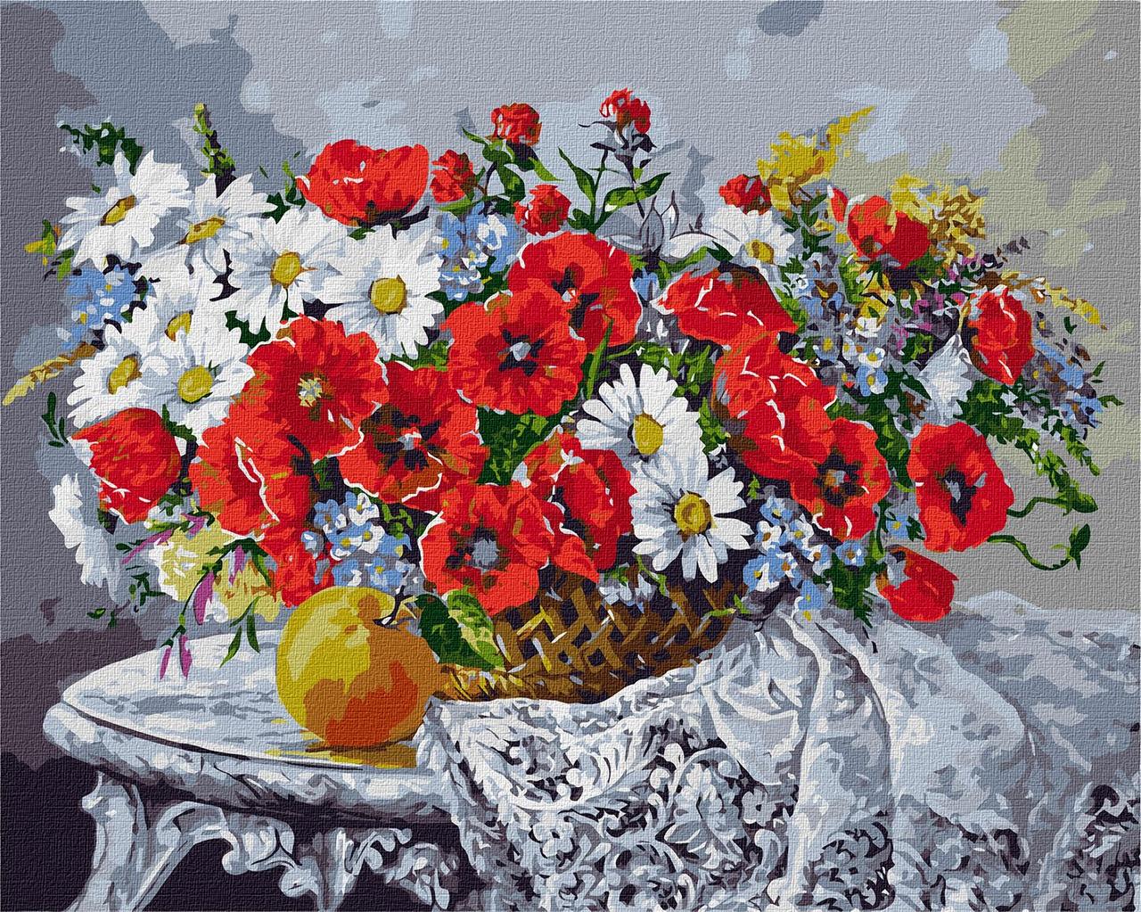 Картина за номерами Натюрморт з маками 40*50 см Ідейка KHO 3120, фото 1