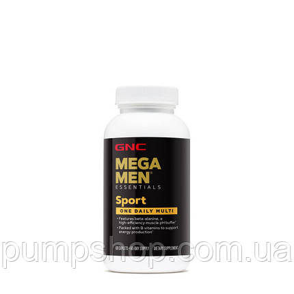 Вітаміни для чоловіків GNC Mega Men Sport One Daily 60 капс., фото 2