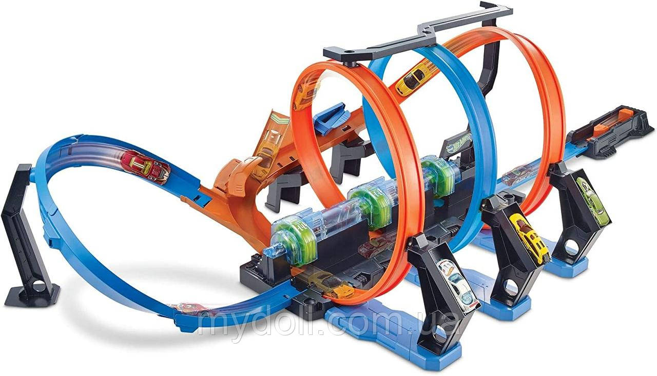 Трек Hot Wheels Неймовірні віражі Хот Вілс Corkscrew Crash Track Set FTB65 Ігровий набір Mattel Оригінал