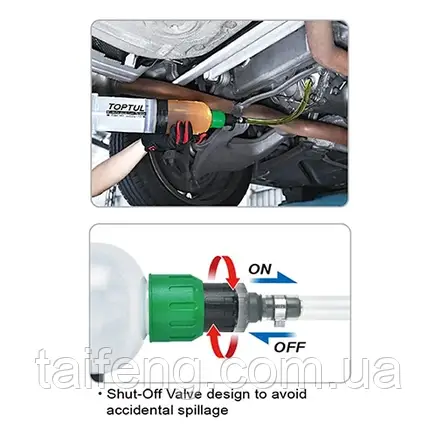 Шприц для відкачування та закачування оливи та технічних рідин 1,5 л TOPTUL JJDZ0115, фото 2