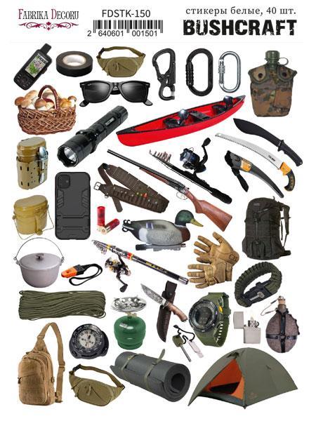 Набір наклейок (стикерів) 40 шт Bushcraft #150