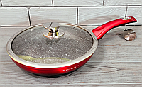 Сковорода с антипригарным мраморным покрытием 24см Edenberg EB-3338 / Сковородка для индукционной плиты