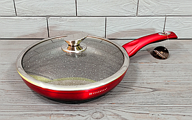 Сковорода з антипригарним мармуровим покриттям 28 см Edenberg EB-3340/Скородка для індукційної плити
