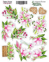 Набор наклеек (стикеров) 12 шт Spring blossom #010