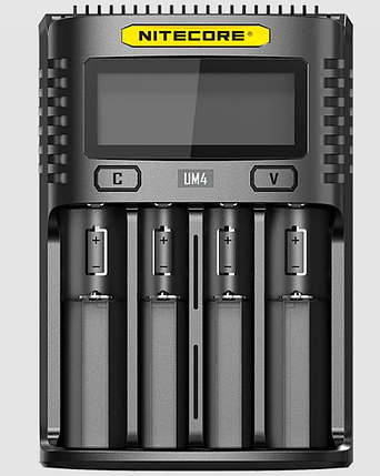 Інтелектуальний зарядний пристрій для АА, ААА, 18650,26650 Li-ion, Ni-MH/Ni-Cd Nitecore UM4, фото 1