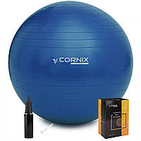 Мяч для фитнеса (фитбол) Cornix Anti-Burst 55, Синий