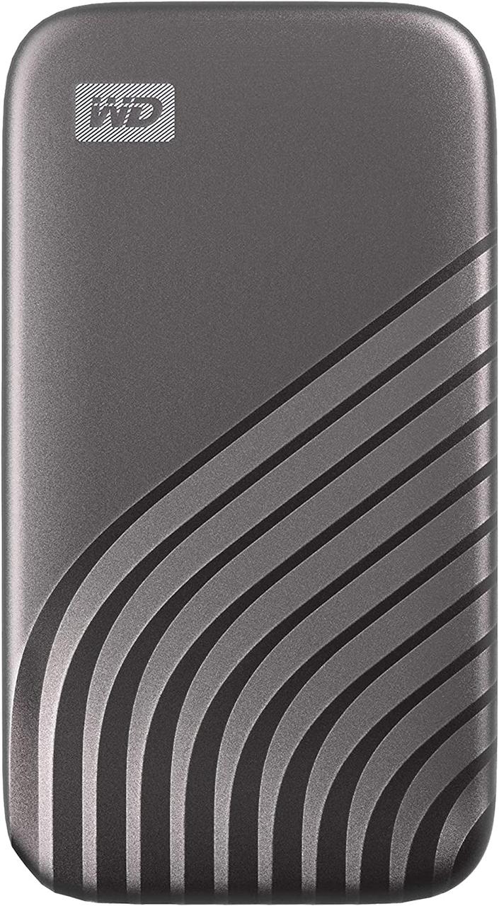 WD 4TB My Passport SSD External Portable Solid State Drive, Grey, up to
