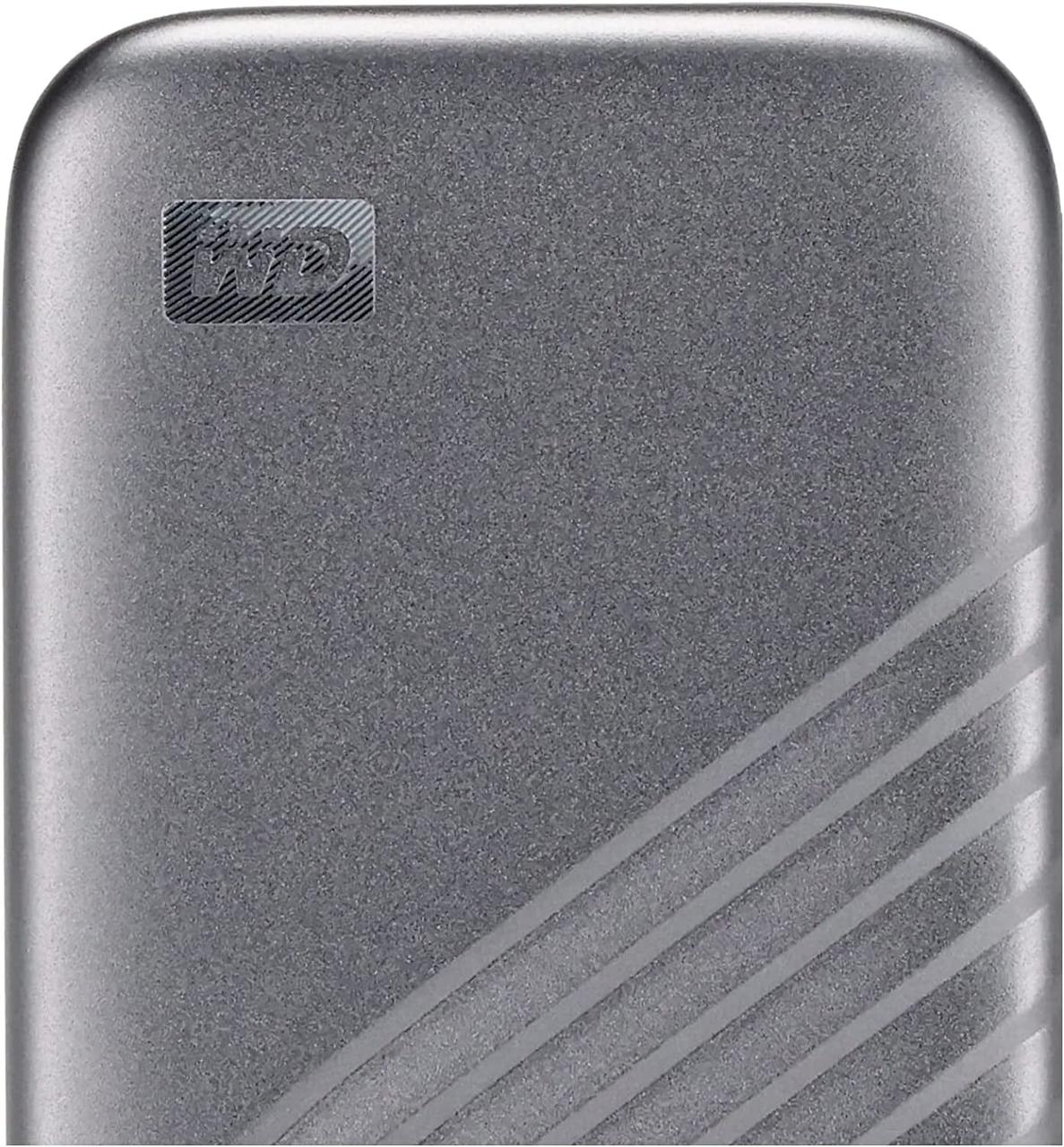 WD 4TB My Passport SSD External Portable Solid State Drive, Grey, up to