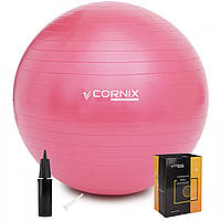 Мяч для фитнеса (фитбол) Cornix Anti-Burst 55, Розовый