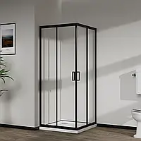 Стеклянная душевая кабина AVKO Glass Black RDS06 перегородка для душа 90x90x190 R_1460