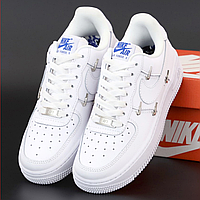 Кроссовки женские и мужские Nike Air Force 1 white / кеды Найк аир Форс 1 белые низкие