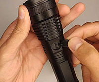 Прочный ручной светодиодный фонарь с USB зарядкой, тактический аккумуляторный фонарик X71 на ремешке, GN17