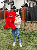 Плюшевий ведмедик Вінні з серцем 100 см Червоний