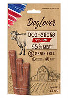 Мясные колбаски для собак DogLover Sticks beef с говядиной, 3*11g