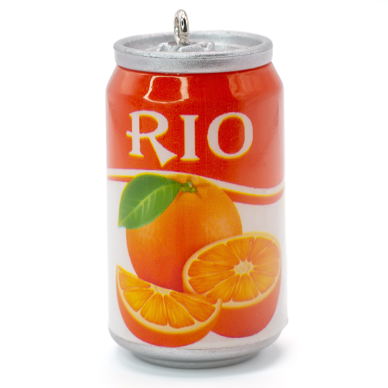 Підвіска, брелок у вигляді банки RIO апельсин, розмір 45х23мм, 1шт.