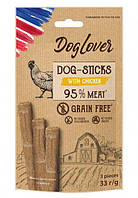 Мясные колбаски для собак DogLover Sticks chicken с курицей, 3*11g