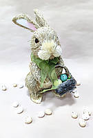 Декоративна фігурка із сіна " кролик "