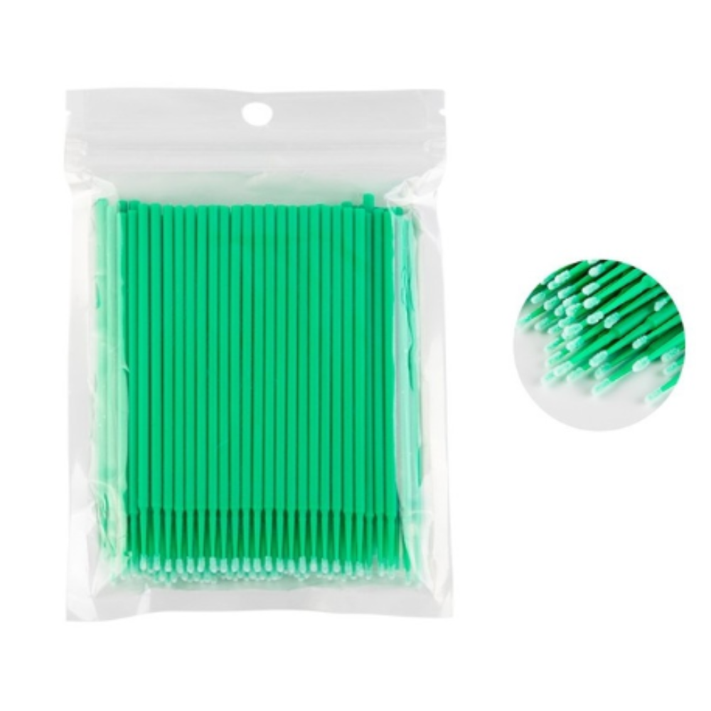 Мікробраші (мікроаплікатори)  в пакеті 100 шт | Зелені