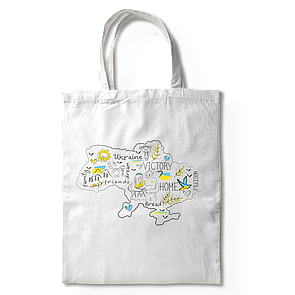 Шопер білий та чорний "Ненька Україна"