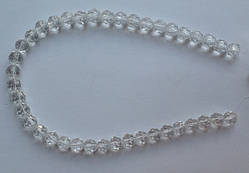 Бусина Куля з огранкою колір прозорий 8 мм