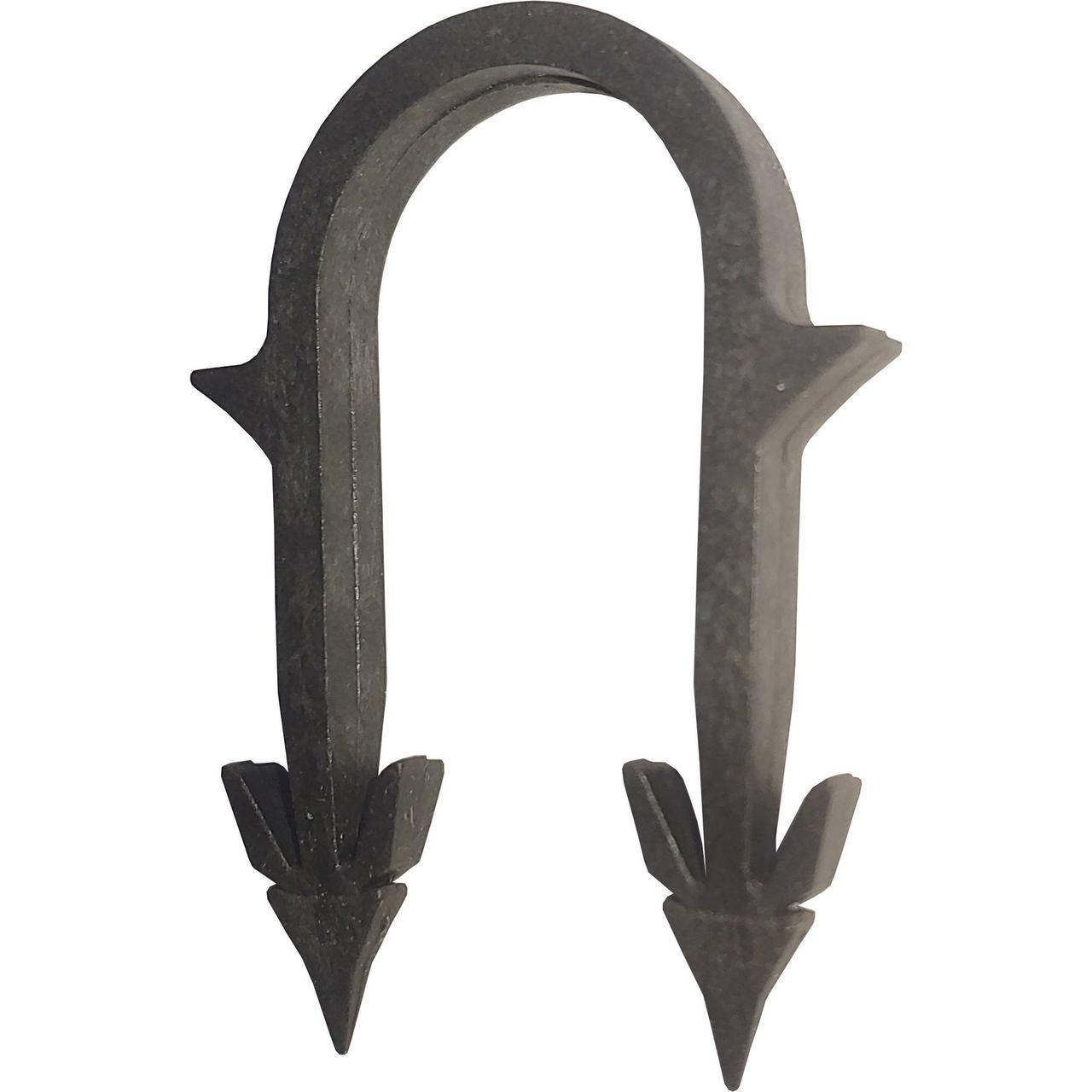 Гарпун-скоба для кріплення труби ТП Ø16-20 довжина 45мм чорна/червона (уп.100шт) (000024476), фото 1