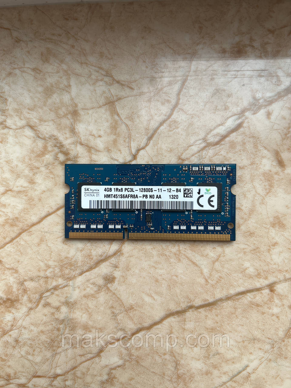 Пам'ять Hynix 4Gb So-DIMM PC3L-12800L DDR3-1600 1.35v (HMT451SS6AFR8A-PB)