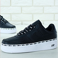 Кроссовки женские Nike Air Force 1 black / кеды Найк аир Форс 1 черные низкие