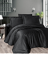 Комплект постільної білизни First Сhoice Jacquard Satin Dark Series Vivien Black бавовна 220*200 см чорний