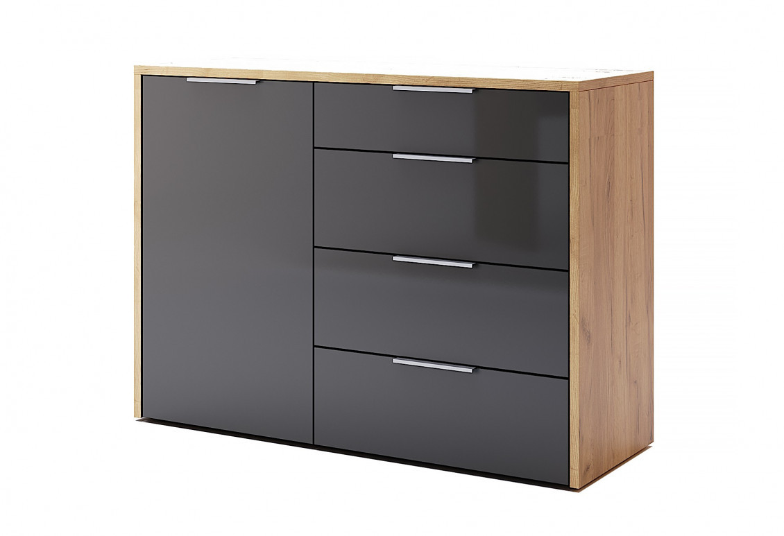 Комод 1дв 4шухл Луна МироМарк, фото 1