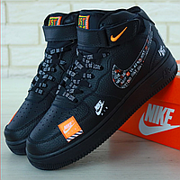 Кросівки жіночі і чоловічі Nike Air Force 1 black / кеди Найк аір Форс 1 чорні