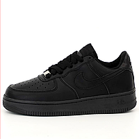 Кроссовки мужские и женские Nike Air Force 1 black / кеды Найк аир Форс 1 черные низкие