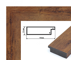 Багетна рамка для картини світле дерево 4 см 40х50 Brushme RN40